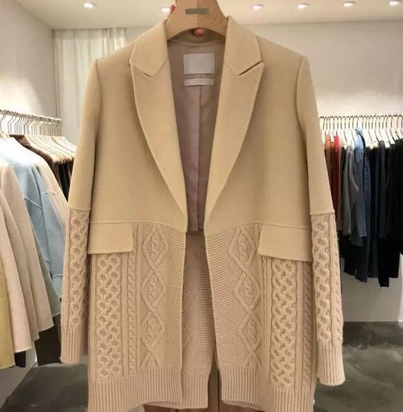 women's suits & blazers loose wild fashionable casual thin no button stitching knitting design mid-length suit jacket female korean sty, White;black
women's suits & blazers loose wild fashionable casual thin no button stitching knitting design mid-length suit jacket female korean sty, White;black