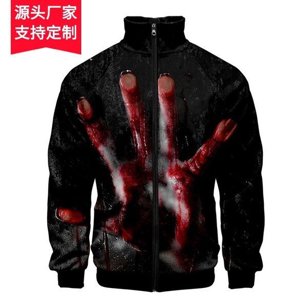 2020 new 3d digital printed pattern halloween fashion stand collar sweater men's and women's shirts, Black
2020 new 3d digital printed pattern halloween fashion stand collar sweater men's and women's shirts, Black