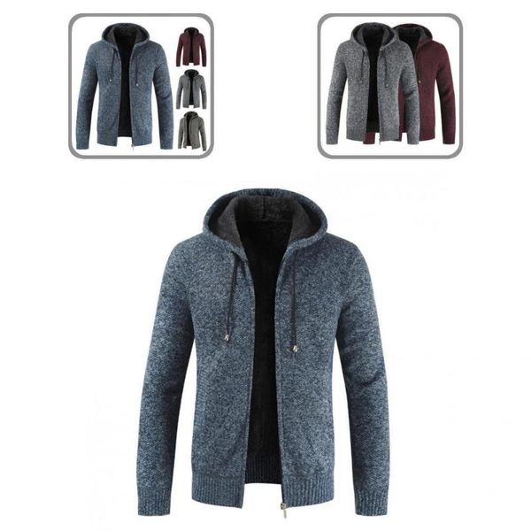 men's sweaters skin-friendly classic hooded warm male cardigan sweater casual knitted jacket elastic for daily wear, White;black
men's sweaters skin-friendly classic hooded warm male cardigan sweater casual knitted jacket elastic for daily wear, White;black