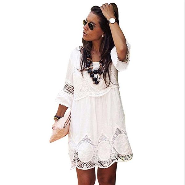 casual dresses plus size s-6xl bodycon flower lace dress floral white o-neck slim beach women summer 2021, Black;gray
casual dresses plus size s-6xl bodycon flower lace dress floral white o-neck slim beach women summer 2021, Black;gray