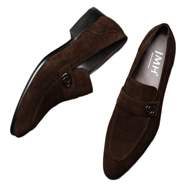 dress shoes men's formal leather shoes, suede single work wear, comfortable, slip-on, pointed toe european version. suits, dresses, w, Black
dress shoes men's formal leather shoes, suede single work wear, comfortable, slip-on, pointed toe european version. suits, dresses, w, Black