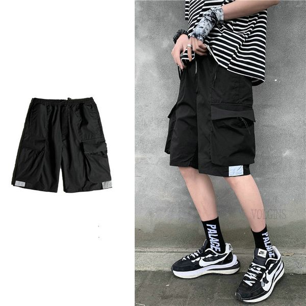 men's shorts summer casual overalls loose big size color block patchwork pocket trousers acap, White;black
men's shorts summer casual overalls loose big size color block patchwork pocket trousers acap, White;black