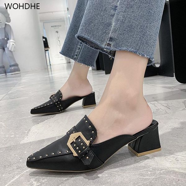 sandals wohdhe women slip on mid heels mules buckle soft leather slippers party office 2021 brand high quality, Black
sandals wohdhe women slip on mid heels mules buckle soft leather slippers party office 2021 brand high quality, Black