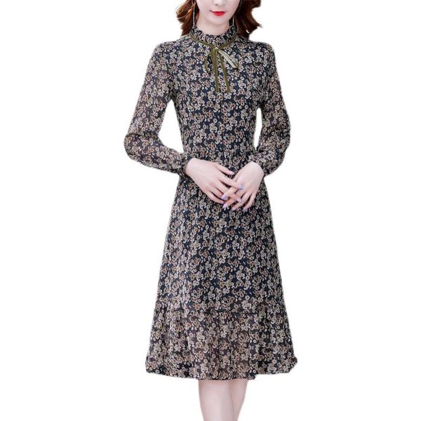 casual dresses lukaxsikax 2021 spring autumn women stand collar long sleeve dress elegant slim chiffon floral clothes, Black;gray
casual dresses lukaxsikax 2021 spring autumn women stand collar long sleeve dress elegant slim chiffon floral clothes, Black;gray