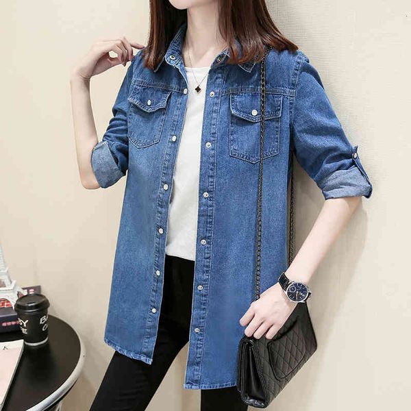 women's blouses & shirts shirt in female denim, sleeve shirt long for spring university style slim, casual korean chbt, White
women's blouses & shirts shirt in female denim, sleeve shirt long for spring university style slim, casual korean chbt, White