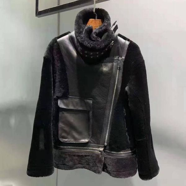 women's fur & faux natural real sheep coat women clothes winter 2021 brand genuine leather sheepskin coats big pocket thick warm outerw, Black
women's fur & faux natural real sheep coat women clothes winter 2021 brand genuine leather sheepskin coats big pocket thick warm outerw, Black