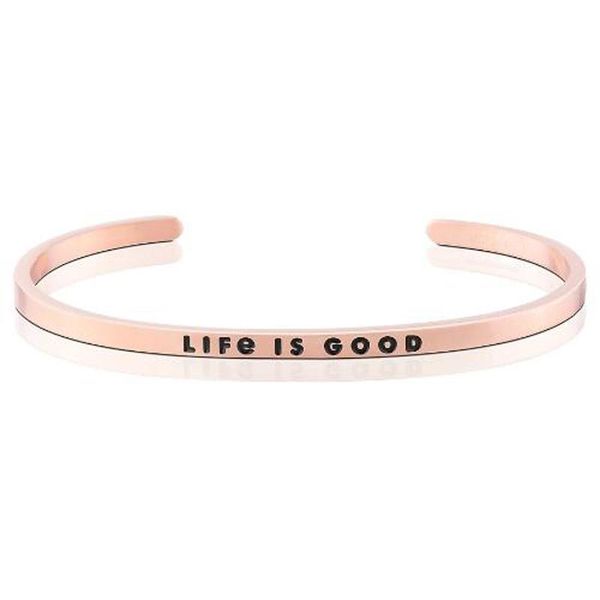 bangle 4mm life is good rose gold color inspirational stainless steel custom bracelet cuff band engraved phrases friend gift, Black
bangle 4mm life is good rose gold color inspirational stainless steel custom bracelet cuff band engraved phrases friend gift, Black