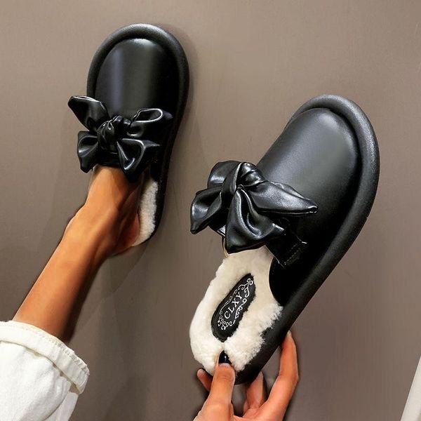 slippers winter cotton waterproof fur warm bowknot sandals for women 2021 fashion footwear flops slides size 35-43, Black
slippers winter cotton waterproof fur warm bowknot sandals for women 2021 fashion footwear flops slides size 35-43, Black
