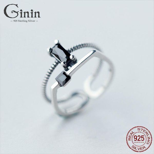 cluster rings ginin 925 sterling silver ring for women man thai fashion double-layer twist square black zircon open finger jewelry gift, Golden;silver
cluster rings ginin 925 sterling silver ring for women man thai fashion double-layer twist square black zircon open finger jewelry gift, Golden;silver