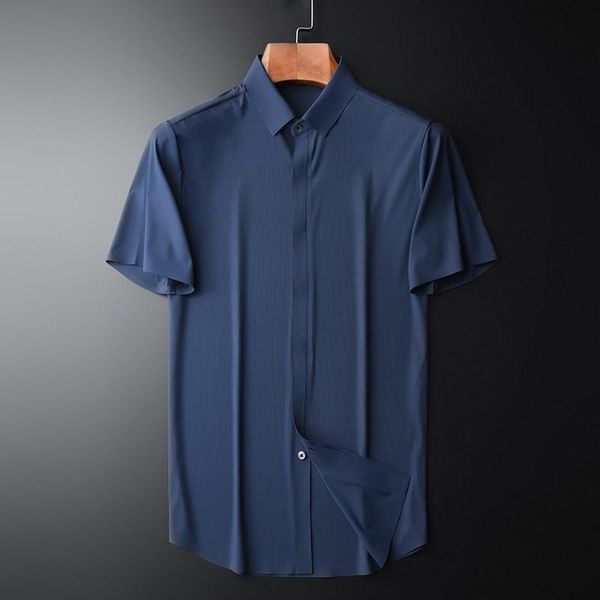 men's casual shirts 2021 summer thin male luxury short sleeve solid color silky mens dress slim fit man plus size 4xl, White;black
men's casual shirts 2021 summer thin male luxury short sleeve solid color silky mens dress slim fit man plus size 4xl, White;black