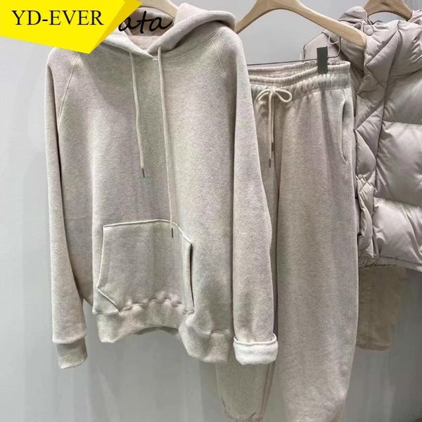 women's two piece pants 2021 casual set hooded pockets hoodies + stretch waist thick sweatpants solid all-match tracksuit women, White
women's two piece pants 2021 casual set hooded pockets hoodies + stretch waist thick sweatpants solid all-match tracksuit women, White