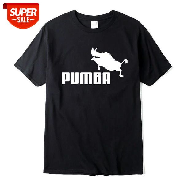 2019 new brand t shirts homme pumba print men short sleeves t shirt 100% cotton boy summer casual shirt plus fashion tshirt #on8e, White;black 
2019 new brand t shirts homme pumba print men short sleeves t shirt 100% cotton boy summer casual shirt plus fashion tshirt #on8e, White;black