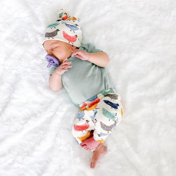 3pcs newborn clothing set infant baby boys girls summer romper bodysuit+cartoon chicken printed pants hat children outfits d26#, White
3pcs newborn clothing set infant baby boys girls summer romper bodysuit+cartoon chicken printed pants hat children outfits d26#, White