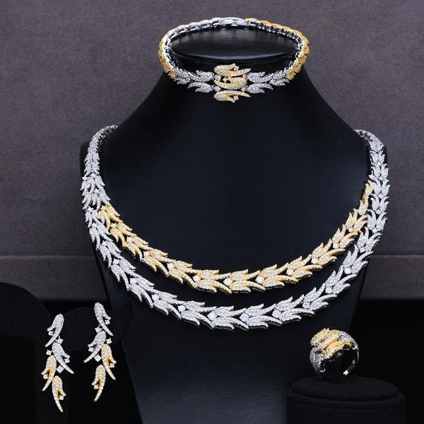 earrings & necklace kellybola luxury dubai woman bridal wedding 4 pcs jewelry set earring bracelet bangle ring high quality, Silver
earrings & necklace kellybola luxury dubai woman bridal wedding 4 pcs jewelry set earring bracelet bangle ring high quality, Silver