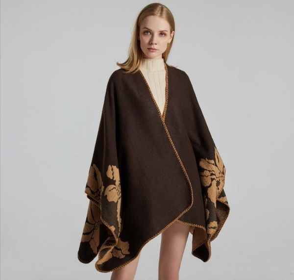 winter warm flowers ponchos and capes for women oversized shawls wraps thick cashmere female bufanda mujer scarves, Blue;gray
winter warm flowers ponchos and capes for women oversized shawls wraps thick cashmere female bufanda mujer scarves, Blue;gray