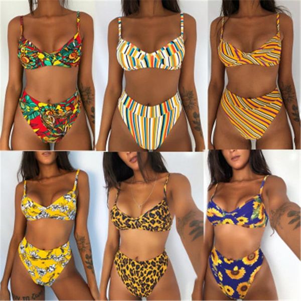 women's swimwear high waist bikini print striped women leopard bathing suit brazilain biquini swimming bikinis 2021 mujer, White;black
women's swimwear high waist bikini print striped women leopard bathing suit brazilain biquini swimming bikinis 2021 mujer, White;black