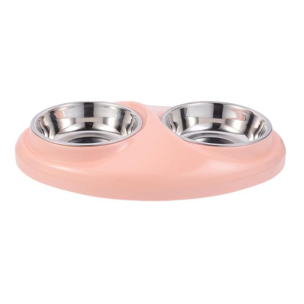 cat bowls & feeders 1 set dual-use pet dog feeding bowl stainless steel nonslip food water dish 
cat bowls & feeders 1 set dual-use pet dog feeding bowl stainless steel nonslip food water dish