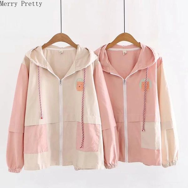 women's jackets women cartoon print coats and 2021 spring long sleeve zipper hooded coat harajuku jacket with pockets female outerwear, Black;brown
women's jackets women cartoon print coats and 2021 spring long sleeve zipper hooded coat harajuku jacket with pockets female outerwear, Black;brown