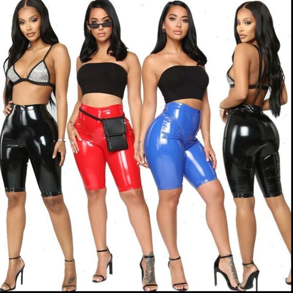 women ladies summer fashion casual cycling biker shorts pu leather solid color high waist summer skinny shorts, White;black
women ladies summer fashion casual cycling biker shorts pu leather solid color high waist summer skinny shorts, White;black