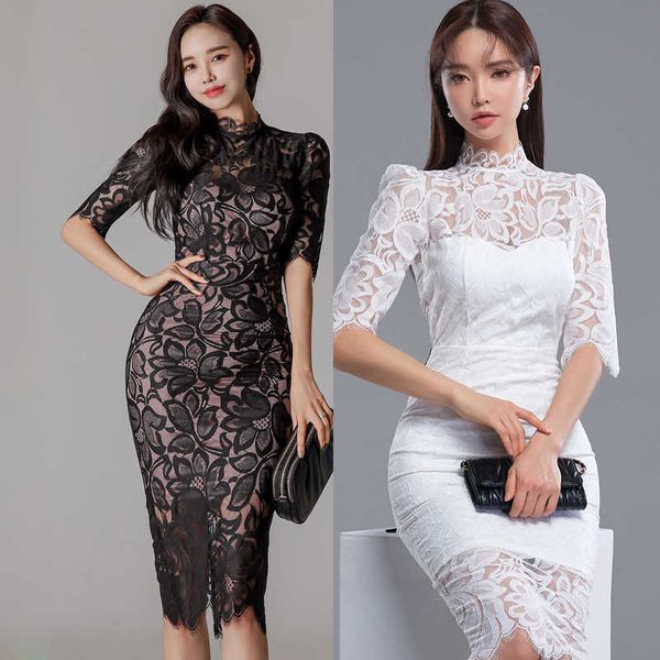 spring lace dress women's half sleeve bodycon pencil ladies hips-wrapped sheath robe es 210529, Black;gray
spring lace dress women's half sleeve bodycon pencil ladies hips-wrapped sheath robe es 210529, Black;gray