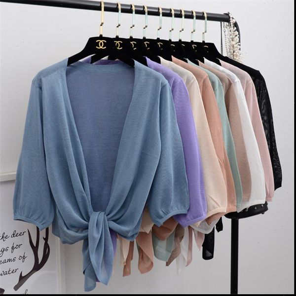 summer autumn women thin knitted cardigans coat ice silk small shawl sweaters jacket female loose elegant short cardigan rh1248, White;black
summer autumn women thin knitted cardigans coat ice silk small shawl sweaters jacket female loose elegant short cardigan rh1248, White;black