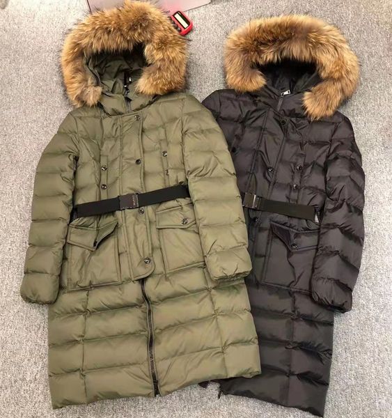women long down jacket snap fur hood designer lady quilted nylon parka fashion girl elastic buckle belt side pockets zipper winter warm outw, Black
women long down jacket snap fur hood designer lady quilted nylon parka fashion girl elastic buckle belt side pockets zipper winter warm outw, Black