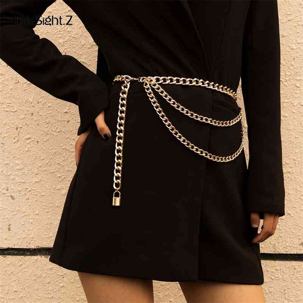 ingesight.z multi layered harness waist vintage padlock pendant chunky thick heavy metal belly chain belt body jewelry, Silver 
ingesight.z multi layered harness waist vintage padlock pendant chunky thick heavy metal belly chain belt body jewelry, Silver