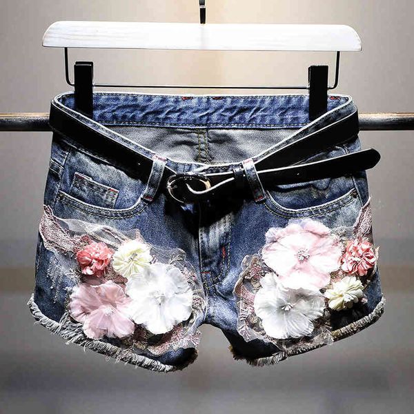 women's shorts fashion embroidered flower denim short jeans punk woman feminino 4yir, White;black
women's shorts fashion embroidered flower denim short jeans punk woman feminino 4yir, White;black