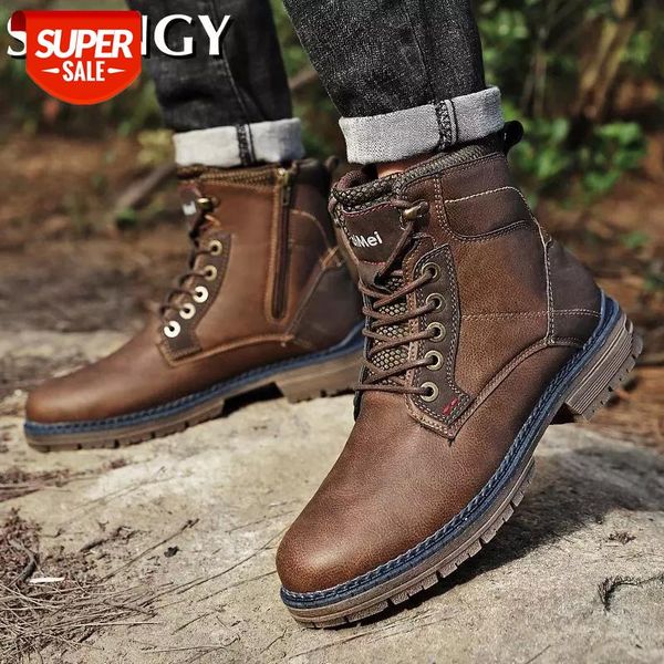 new autumn winter leather men's boots comfortable warm lace-up safety fashion boots waterproof non-slip rubber male ankle #546p
new autumn winter leather men's boots comfortable warm lace-up safety fashion boots waterproof non-slip rubber male ankle #546p