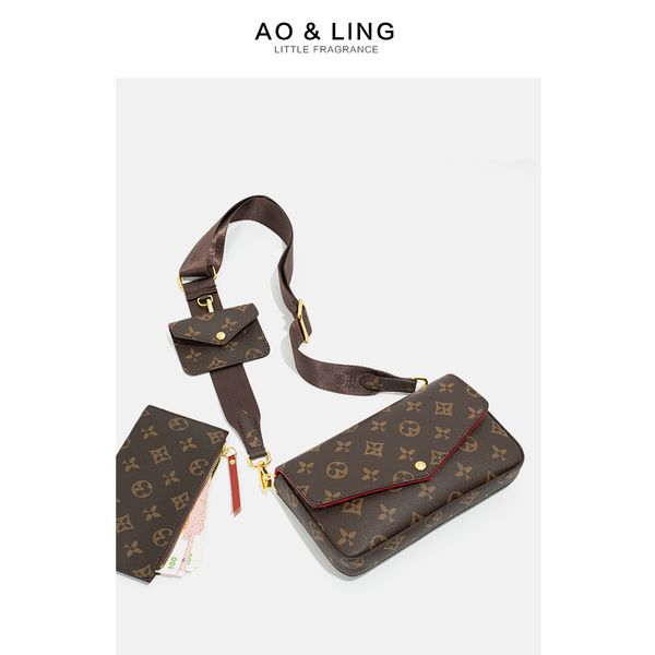 2021 new three-in-one womens bag shoulder messenger bag wide shoulder strap presbyopic three-piece bag envelope package small square tre
2021 new three-in-one womens bag shoulder messenger bag wide shoulder strap presbyopic three-piece bag envelope package small square tre