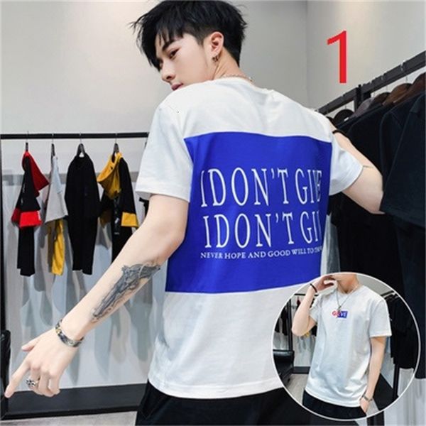2021 men's new short-sleeved t-shirt trend summer tide brand cotton clothes dula, White;black
2021 men's new short-sleeved t-shirt trend summer tide brand cotton clothes dula, White;black