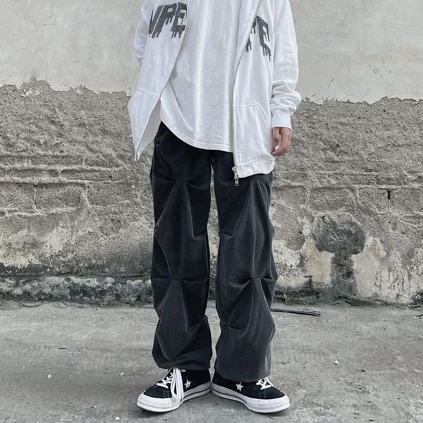 men's pants black pleated men's fashion elastic waist retro casual men streetwear loose hip-hop straight trousers
men's pants black pleated men's fashion elastic waist retro casual men streetwear loose hip-hop straight trousers