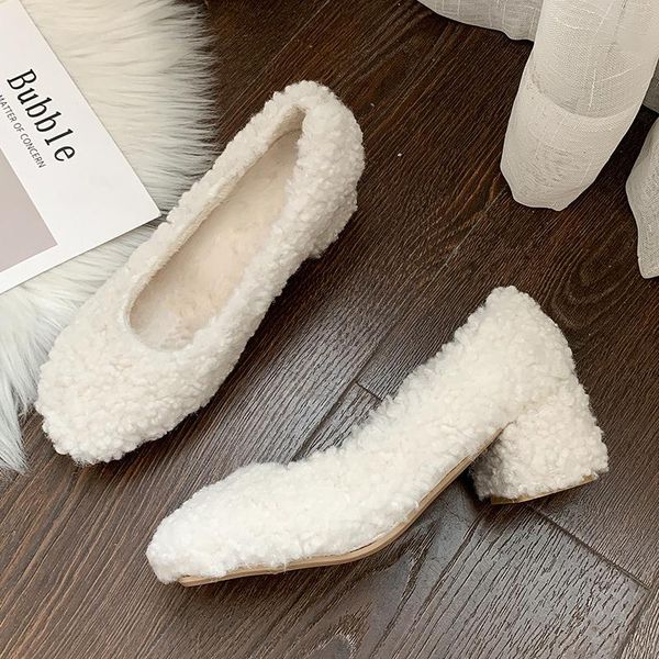 dress shoes winter warm plush women pumps 5cm indoor shallow mouth lovely casual home fur high heel slip-on 2021 woman, Black
dress shoes winter warm plush women pumps 5cm indoor shallow mouth lovely casual home fur high heel slip-on 2021 woman, Black