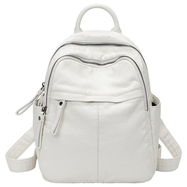 white backpack leather women backpack mochila soft leather designer bags female shoulder bag travel school bags
white backpack leather women backpack mochila soft leather designer bags female shoulder bag travel school bags