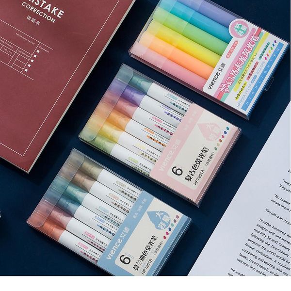 6 colors/pack highlighters pens chisel tip highlighter morandi fluorescent marker set for student office c jllkhb
6 colors/pack highlighters pens chisel tip highlighter morandi fluorescent marker set for student office c jllkhb