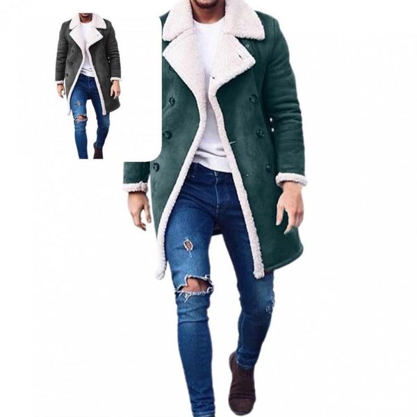men's wool & blends men coat contrast colors thicken soft handsome for daily wear, Black
men's wool & blends men coat contrast colors thicken soft handsome for daily wear, Black