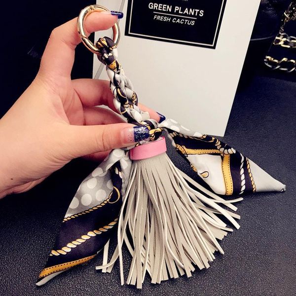 keychains leather tassel satin silk scarves keychain bowknot scarf pendant car purse bag keyring holder handbag key ring chains girls, Silver
keychains leather tassel satin silk scarves keychain bowknot scarf pendant car purse bag keyring holder handbag key ring chains girls, Silver