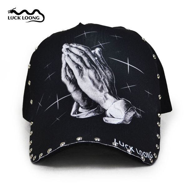 hat men's prayer hand black and white baseball women's fashion rivet personalized in, Blue;gray
hat men's prayer hand black and white baseball women's fashion rivet personalized in, Blue;gray
