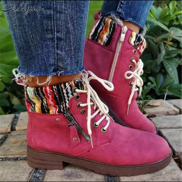 boots 2021 winter women fashion suede lace up ankle side zipper warm low-heeled for shoes botas mujer, Black
boots 2021 winter women fashion suede lace up ankle side zipper warm low-heeled for shoes botas mujer, Black