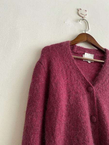women's knits & tees woman rose elegant mohair sweater long sleeve v-neck bubble casual warm clothes cardigan, White
women's knits & tees woman rose elegant mohair sweater long sleeve v-neck bubble casual warm clothes cardigan, White