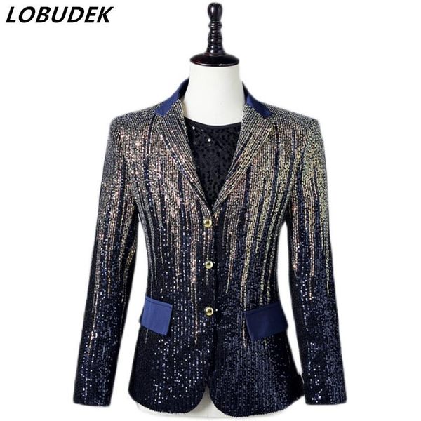 men's suits & blazers gradient stripe sequin formal suit coat men's wedding prom banquet tuxedo bar concert singer host performance, White;black
men's suits & blazers gradient stripe sequin formal suit coat men's wedding prom banquet tuxedo bar concert singer host performance, White;black