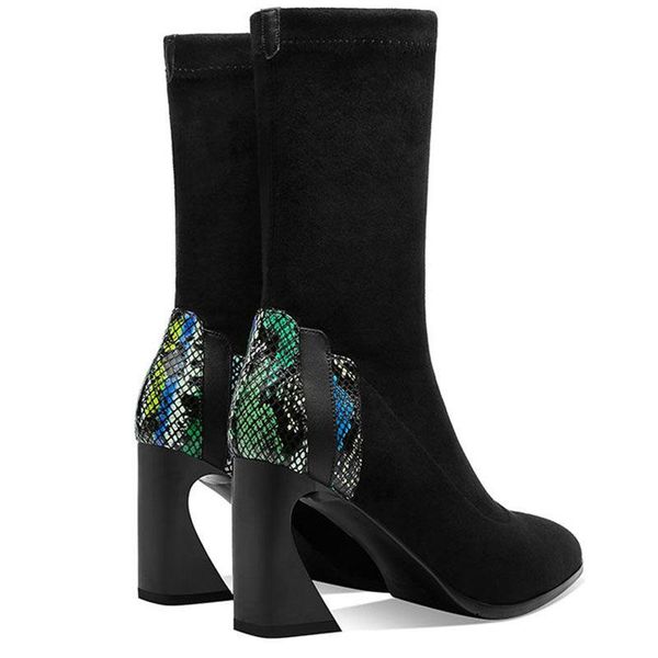 boots elastic female ankle boot 2021 autumn winter pointed middle tube slimming size stocking plus velvet thick high heel women, Black
boots elastic female ankle boot 2021 autumn winter pointed middle tube slimming size stocking plus velvet thick high heel women, Black
