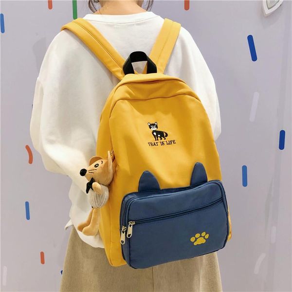 backpack cute cartoon nylon female college style school bag korean version of large-capacity travel and leisure
backpack cute cartoon nylon female college style school bag korean version of large-capacity travel and leisure