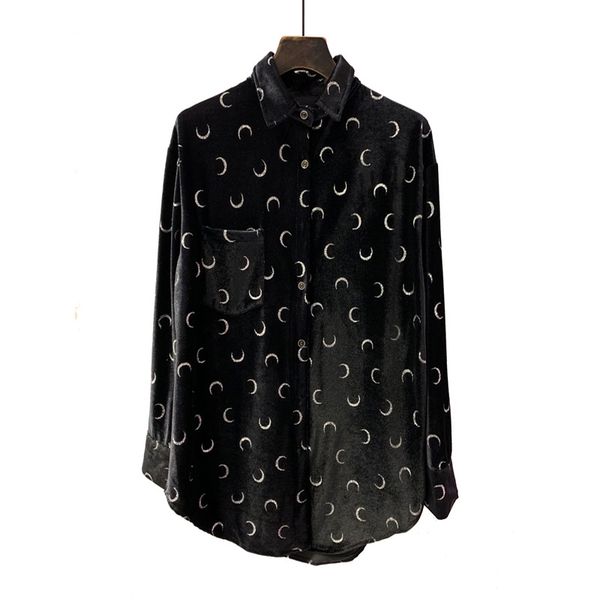 perhaps u women black velvet moon print turn down collar long sleeve shirt blouse b0428 21302, White
perhaps u women black velvet moon print turn down collar long sleeve shirt blouse b0428 21302, White