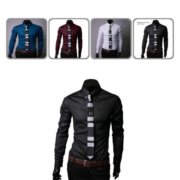 men's casual shirts wear resistant fabulous luxury autumn shirt single-breasted spring grid for work, White;black
men's casual shirts wear resistant fabulous luxury autumn shirt single-breasted spring grid for work, White;black
