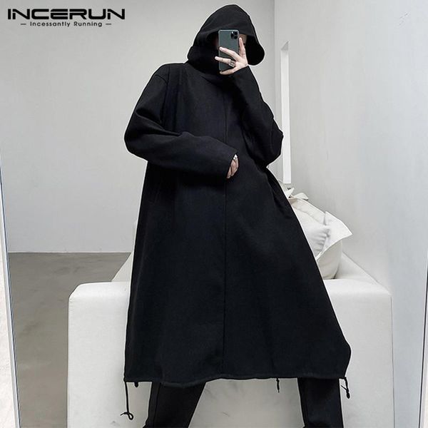 men's trench coats incerun fashion men cloak hooded irregular loose ponchos long sleeve turtleneck solid color streetwear mens jackets, Tan;black
men's trench coats incerun fashion men cloak hooded irregular loose ponchos long sleeve turtleneck solid color streetwear mens jackets, Tan;black