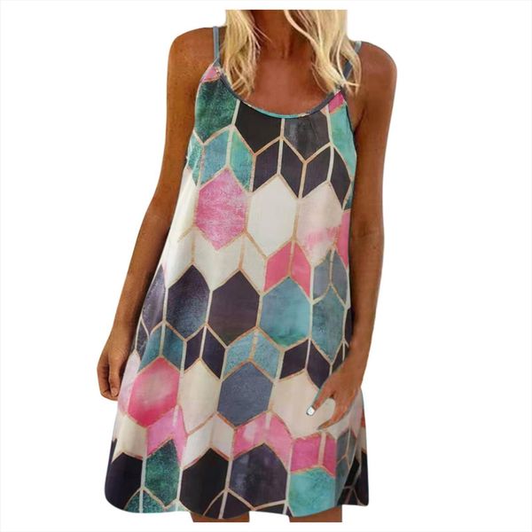 fashsiualy summer sundresses casual women tank sleeveless print o neck loose all match camisole mini dress robe femme, White
fashsiualy summer sundresses casual women tank sleeveless print o neck loose all match camisole mini dress robe femme, White