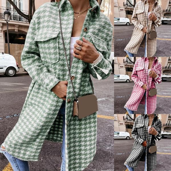 women's trench coats coat winter/autumn 2021 houndstooth turn-down collar single-breasted suit jacket women overcoat outerwear, Tan;black
women's trench coats coat winter/autumn 2021 houndstooth turn-down collar single-breasted suit jacket women overcoat outerwear, Tan;black