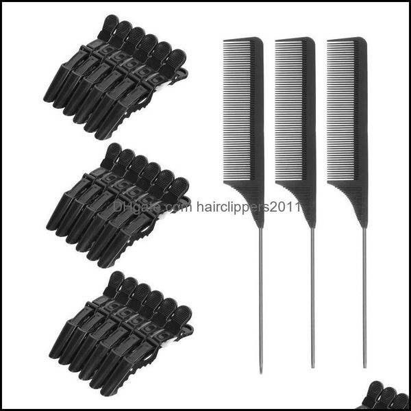 hair brushes care & styling tools products 1 set usef hairdresser clips tight abs tail combs barber shop (black) drop delivery 2021 ervbs, Silver
hair brushes care & styling tools products 1 set usef hairdresser clips tight abs tail combs barber shop (black) drop delivery 2021 ervbs, Silver