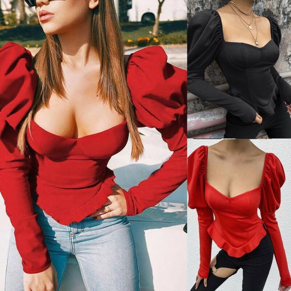 women's blouses & shirts fashion square neck sheer casual long puff sleeve ruffled blouse tunic slim fit solid color, White
women's blouses & shirts fashion square neck sheer casual long puff sleeve ruffled blouse tunic slim fit solid color, White